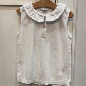 The Proper Peony Ruffled Peter Pan Sleeveless Shirt